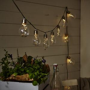 Bijeli LED lanac za solarno svjetlo pogodan za eksterijer Star Trading Glow, dužine 1,9 m