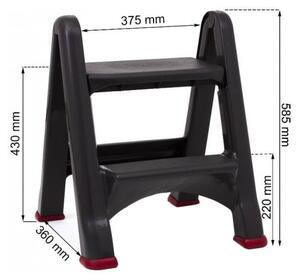 Crne ljestve Curver, visine 63 cm