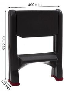 Crne ljestve Curver, visine 63 cm