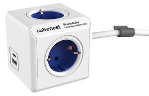 Razdjelnik utičnica 13 cm PowerCube Extended USB Schuko – Cubenest