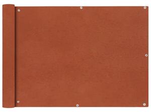 Balkonska Zaštita od Oxford Tkanine u Boji Terakote 75x600 cm - Smeđa / 75 x 600 cm