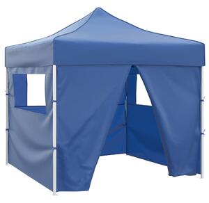 Plavi sklopivi šator 3 x 3 m s 4 zida - Plava / N/A