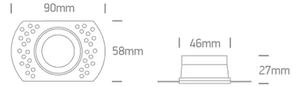 UGRADBENA SVJETILJKA BIJELA 5W MR11 GU10 TRIMLESS DARK LIGHT IP20 DM10103GTR/W