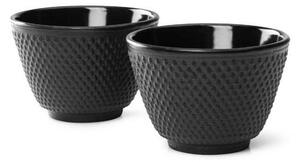 Set od 2 crne šalice za čaj od lijevanog željeza Bredemeijer Jang, ⌀ 7,8 cm