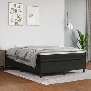 Krevet s oprugama i madracem crni 140 x 200 cm od umjetne kože - Crna / 140 x 200 cm
