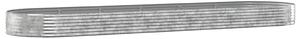 VidaXL Povišena vrtna gredica od čelika 523x140x36 cm srebrna