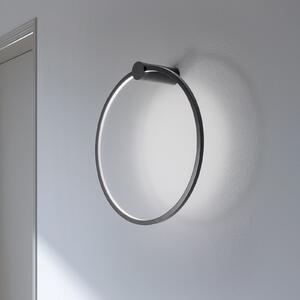 Milagro Lighting LED zidna svjetiljka Saturno, crna, Ø 50 cm, metalna, 4000 K, Crno, Dnevni boravak/blagovaonica, Aluminij