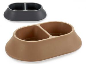 Plastična dupla zdjelica za psa/mačku PETS - više boja