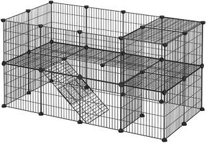Ograda za male životinje ANIMAL 143x73x71 cm, crna