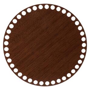 ATMOWOOD Drveno dno/poklopac za košaru - okrugli orah Odaberite varijantu: 12 cm