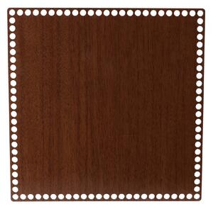 ATMOWOOD Drveno dno/poklopac za košaru - kvadratni orah Odaberite varijantu: 13x13 cm