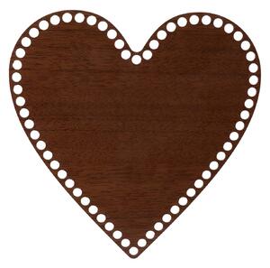 ATMOWOOD Drveno dno/poklopac za košaru - srce od oraha Odaberite varijantu: 17x17 cm