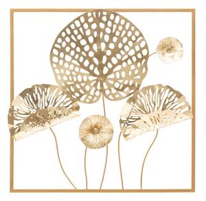 Mauro Ferretti Metalni zidni panel gold flowers cm 50x5x50