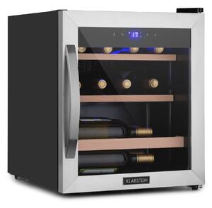 Klarstein Vintage 12 Uno, hladnjak za vino, 12 boca, 46l, 4-18 ° C, 40dB, staklo