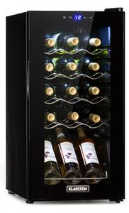 Klarstein Shiraz 15 Slim Uno, hladnjak za vino, 44 L, touch screen, 135 W, 5 – 18 °C, crna
