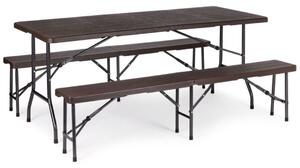 Ugostiteljski set stol + 2 klupe 180cm Wooden Brown