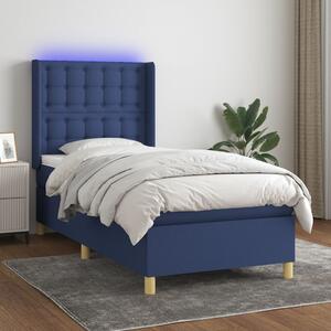 Krevet box spring s madracem LED plavi 80 x 200 cm od tkanine - Plava / 80 x 200 cm