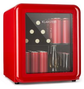 Klarstein PopLife, hladnjak za napitke, 48 l, 0 - 10 °C, retro dizajn, crveni