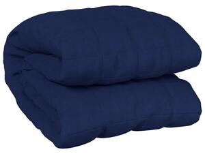 VidaXL Teška deka plava 155x220 cm 7 kg od tkanine