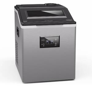 Klarstein FrostMaster, ledomat, 40 kg kockica leda dnevno, kućište od nehrđajućeg čelika, LED zaslon, uključujući i lopaticu za led