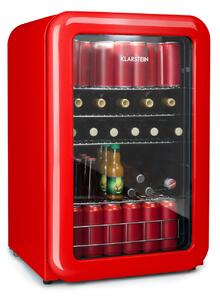 Klarstein PopLife, hladnjak za napitke, 115 l, 0 -10 °C, retro dizajn, crveni