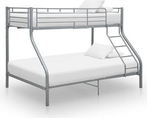 Okvir za krevet na kat sivi metalni 140 x 200 / 90 x 200 cm - Siva / N/A