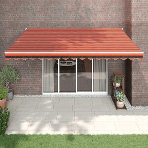Tenda na uvlačenje narančasto-smeđa 4 x 3 m tkanina i aluminij - Šarena / 400 x 300 cm