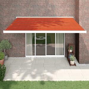 Tenda na uvlačenje narančasto-smeđa 4 x 3 m tkanina i aluminij - Šarena / 4 x 3 m