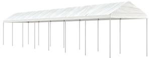 Sjenica s krovom bijela 15,61 x 2,28 x 2,69 m polietilen - Bijela / 15.61 x 2.28 x 2.69 m