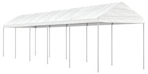 Sjenica s krovom bijela 11,15 x 2,28 x 2,69 m polietilen - Bijela / 11.15 x 2.28 x 2.69 m