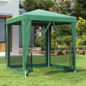 Šator za zabave s 4 mrežasta bočna zida zeleni 2 x 2 m HDPE - Zelena / 2 x 2 m