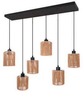 Lampa Viseća APP1822-6CP NATURE BLACK