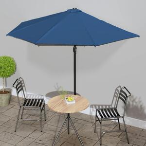 Balkonski suncobran plavi 300 x 155 x 223 cm polukružni - Plava / N/A