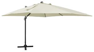 Konzolni vrtni suncobran sa stupom LED 300 cm boja pijeska - Bež / N/A