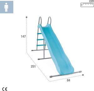 Dječji vrtni tobogan plavi Dĺžka: 244 cm