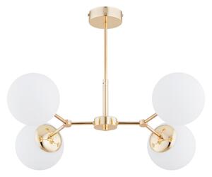 Viseći luster FOTON 4xE14/40W/230V zlatna/bijela