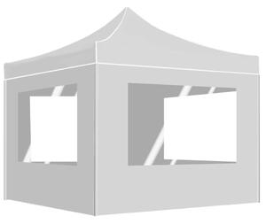 Sklopivi šator za zabave sa zidovima aluminijski 2 x 2 m bijeli - Bijela / N/A