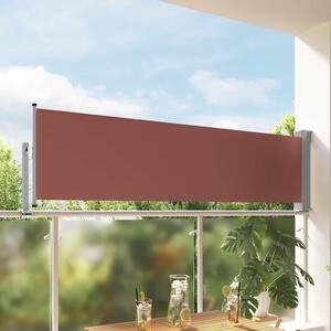 Uvlačiva bočna tenda za terasu 80 x 300 cm smeđa - Smeđa / 80 x 300 cm