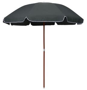 Vrtni suncobran s čeličnim stupom 240 cm antracit - Antracitno siva / 240 cm