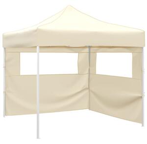 Sklopivi šator s 2 zida 291x291x315 cm krem - Krema / N/A