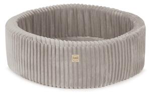 Plush Nest suhi bazen, okrugli 90x30 cm, bež - pufnaste lamele za djecu