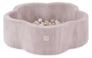 Plush Nest bazen za cvijeće, 95x30, svijetlo ružičasti, Cvjetna zabavna zona, 200 kuglica: biserne