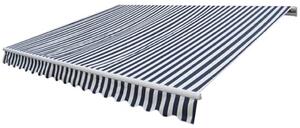 Sklopiva motorizirana tenda 400 cm plavo-bijela - Plava / 400 cm
