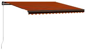Tenda na ručno uvlačenje 450 x 300 cm narančasto-smeđa - Šarena / 450 x 300 cm