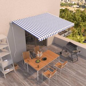 Tenda na automatsko uvlačenje 450 x 350 cm plavo-bijela - Plava / 450 x 350 cm