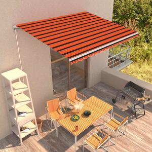 Tenda na ručno uvlačenje 400 x 300 cm narančasto-smeđa - Šarena / 400 x 300 cm