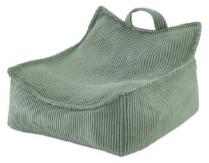 Plush Nest Puffy Square fotelja, 77x67x50, zelena