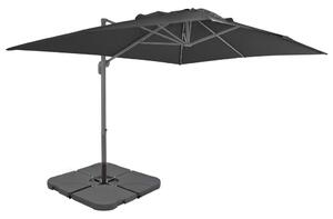 Vrtni suncobran s prijenosnom bazom antracit - Siva / 3 x 4 m