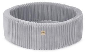 Plush Nest Suhi bazen, okrugli, 90x30 cm, sivi, pufnaste lamele