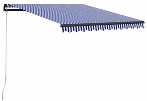 Tenda na ručno uvlačenje 350 x 250 cm plavo-bijela - Plava / 350 x 250 cm